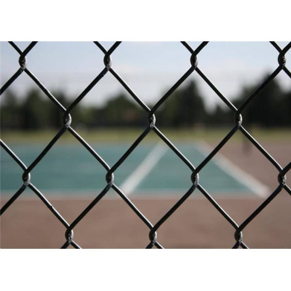Residential 3.0mm Black PVC Diamond Chain Link Fence 10-30m For School