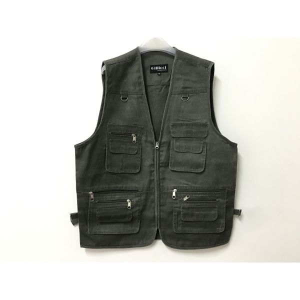 Mens classic vest,mens waist coat, vest in 100% polyester washed fabric, washed green colour, S-3XL