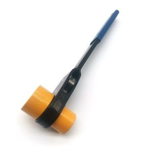 Dual Sized Square Socket Distribution Lineman's Ratcheting Wrench with Soft Grip