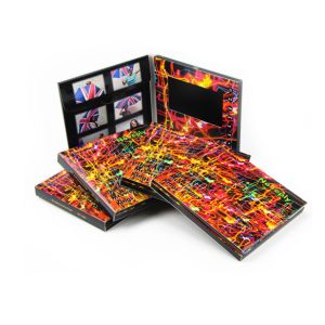 5 inch LCD video mailer with inside pocket for brochure, LCD video card media