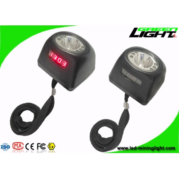 Black Color Mining Cap Lights 8000lux High Brightness Headlamp With Digital Screen