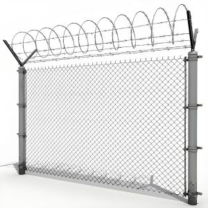 Galvanized Powder Coated Wire Mesh Fencing 8FT Expanded Mesh Fence for Prosion