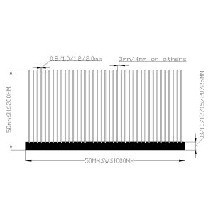 Antirust Rectangular Electronic Heat Sink Multipurpose Durable
