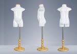 Half Body Glossy White Standing Child Clothes Mannequin Environmental Material