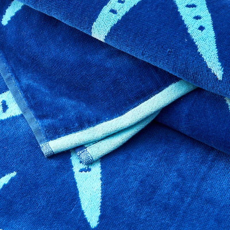 Dual Pattern Beach Towel Combo with Premium Cotton Velour and Performance