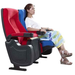 High Back Reclined Home Cinema Theater Chairs With Fireproof Fabric