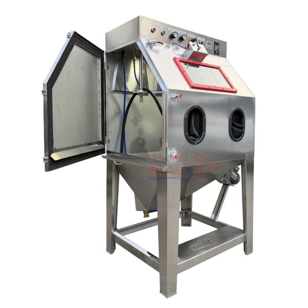 Small Automatic Wet Vapor Blasting Machine For Batch Hardware Parts Processing