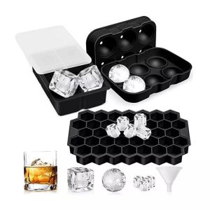 Wholesale 6-hole Round Ice Ball Mold with Honeycomb Square Ice Tray and Diamond Ice Cube Tray from china suppliers