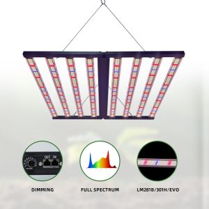 Full Spectrum Dimmable 4x4ft 8 Bar 800W Led Plant Grow Light Hydroponic Samsung