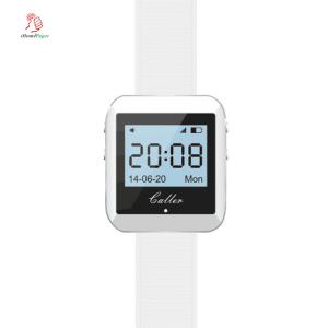 Hot sell wireless restaurant waiter rechargeable wrist watch pager