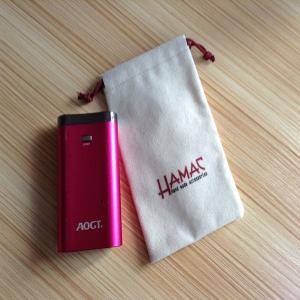 White Velvet Small Drawstring Pouch , Power Jewelry Pouches With Logo