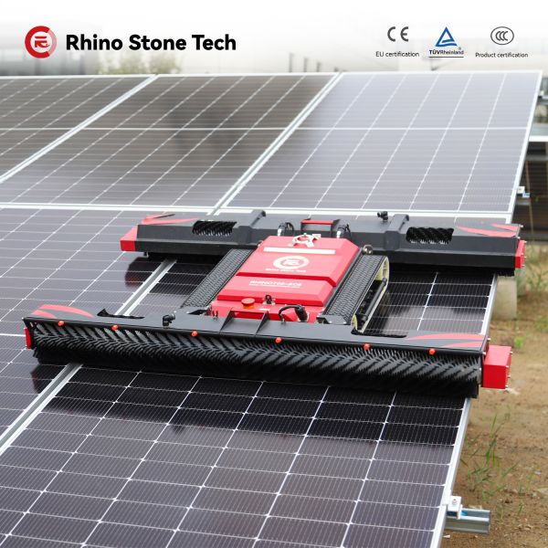 Quality Smart Solar Cleaner Automated Solar Cleaning Robot with Automatic Water Spray Autonomous Robotic PV Washer for Panels for sale