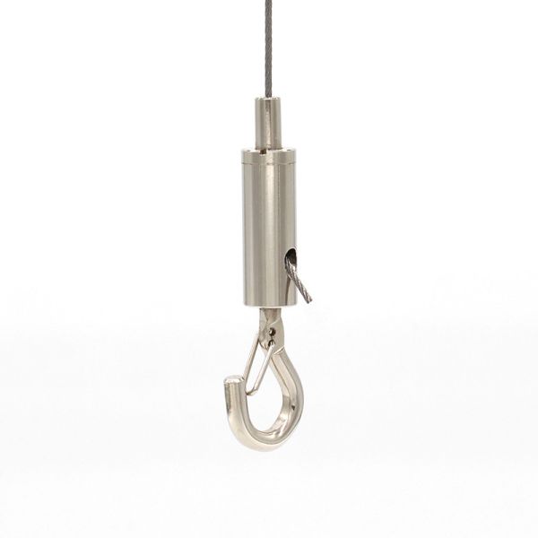 Customize Hanging Aircraft Adjustable Steel Cable Gripper With Snap Hook