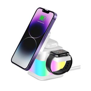 3-in-1 Wireless Charging Station for Apple Devices 20W Output and USB-C Input