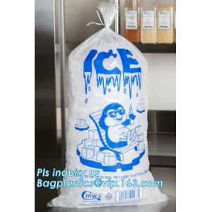 disposable ice bag, plastic ice cube bag, disposable ice cooler bag, wicket