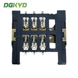 SIM Card Holder 6PIN Drawer Style 1.8-high Telephone Card Holder DGKYDSIM18H6A6A