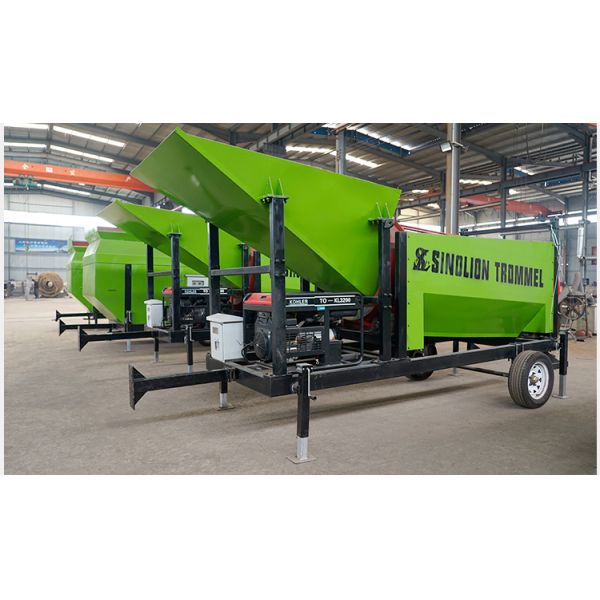 Mining Separation Small Scale 5-10 tons Gold Ore Processing Equipment Trommel Screen