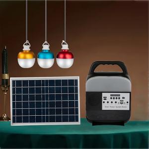 Portable IP65 Lawn Solar Home Lighting System Pure White LED Bulbs