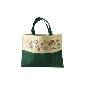 Rilakkuma Printing Polyester Tote Bags Green Reusable Polyester Bags