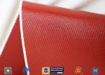 Heat Insulation 18oz 510g Red Silicone Coated Fiberglass Fabric Anti - Corrosion