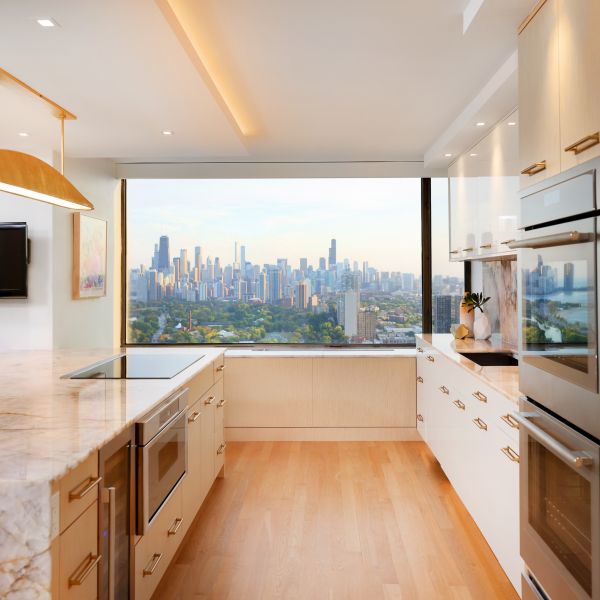 Two Color Kitchen Cupboards Modular Storage Kitchen White Glossy Flat Particle Board Cabinet Wooden Melamine Kitchen