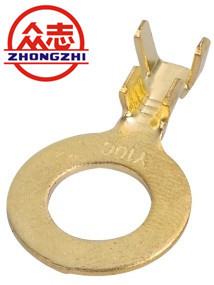 Automotive Stamping Brass Cable Lug Terminal Long Service Life TS16949