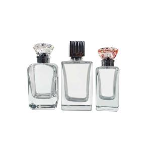 Portable Refillable Empty Glass Perfume Bottle Light Weight With Plastic Cap