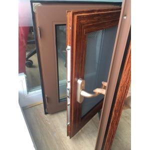 Wood Grain Aluminium Window Extrusions Waterproof Delicate Smooth Surface