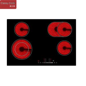 China 36 In. Radiant 4 Elements Dual Ring Electric Ceramic Glass Cooktop In Black on sale