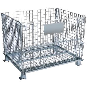Collapsible Wire Mesh Cage Pallet Racking Heavy Duty Warehouse Rack