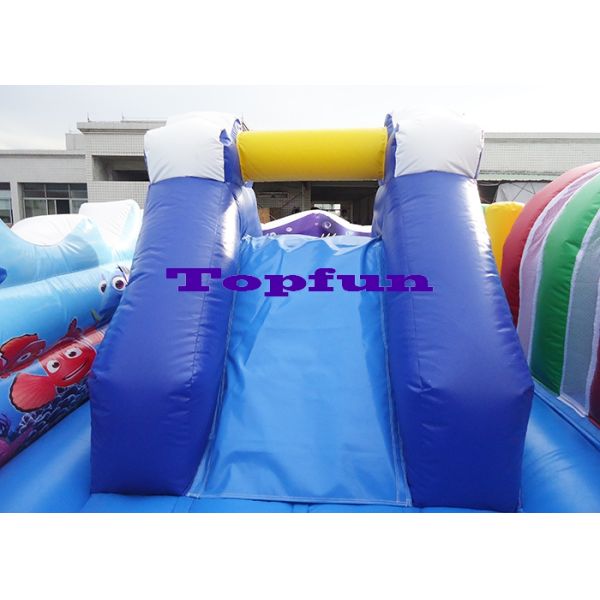 Custom Clown Themed Inflatable Playground For Slides And Jumpers , Soft Play