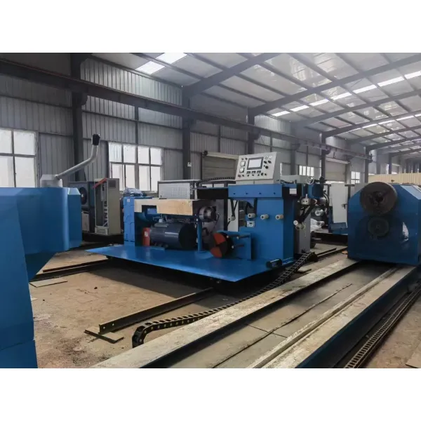 Automatic Control Rubber Roller Winding Machine - Operational view showing material processing