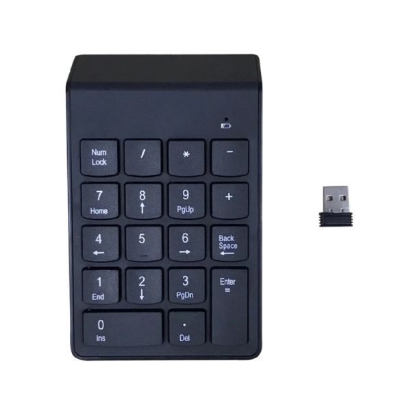 Cxfhgy Portable Small-Size 2.4GHz Wireless Numeric Keypad Numpad 18 Keys Digital