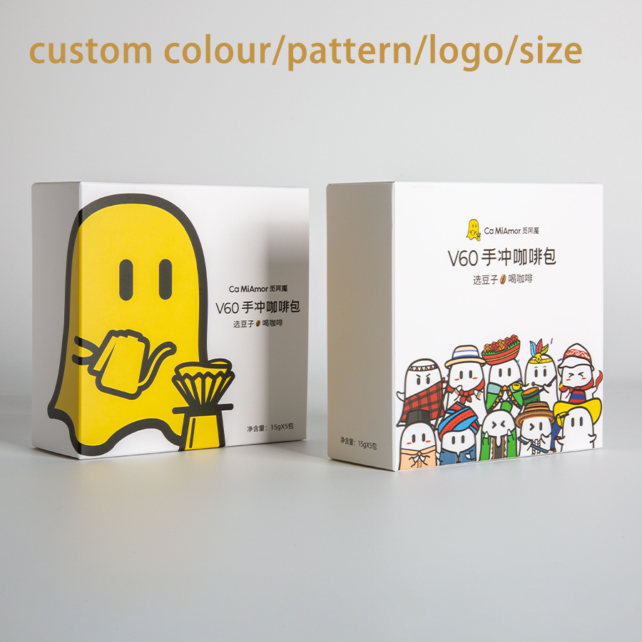 Ribbon Accessories Plastics Liner White Thick Durable Paperboard Tuck Boxes for Tea Packing Design Your Logo Colour