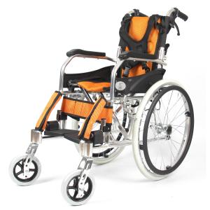 China Extra Lightweight Traveling Aluminum Manual Wheelchair Transport Airplane Chair on sale