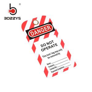 Industry Safety Padlocks Lockout Tagout , PVC Material Warning Lockout Tagout