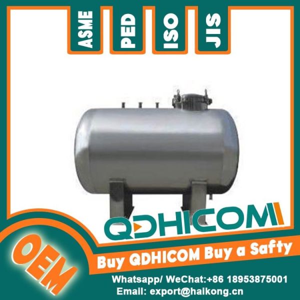 Pressure Management Horizontal Air Receiver Tank Steel Shell Sandblasting 6m3