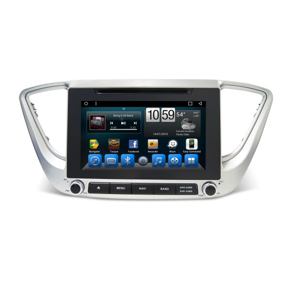 Quality Double Din Android Auto Multimedia Player 8.0 Inch Hyundai Verna 2018 With Navigation Bluetooth WiFi for sale