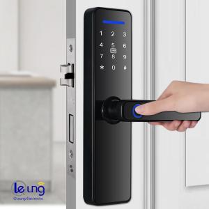 Bluetooth Intelligent Door Lock Black Tuya Wifi Smart Lock Advanced Unlocking