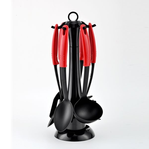 Kitchen Accessories Cooking Utensils Non Toxic Customized with Black ABS Handle Tools