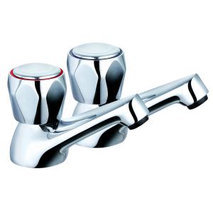 Contemporary Single Handle Polished Chrome Bathroom Mixer Faucet T8061