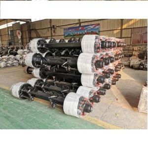 184CM Tandem Semi Trailer 13t Front Steering Axle ISO 420x220 Mm