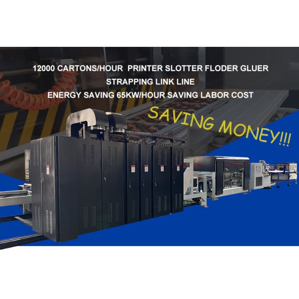 Computer Controlled Cardboard Flexo Printer Slotter Line