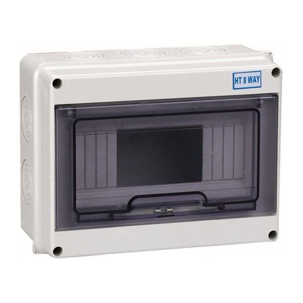 HT 8 Way IP65 Waterproof Outdoor Electrical Enclosure Distribution Plastic