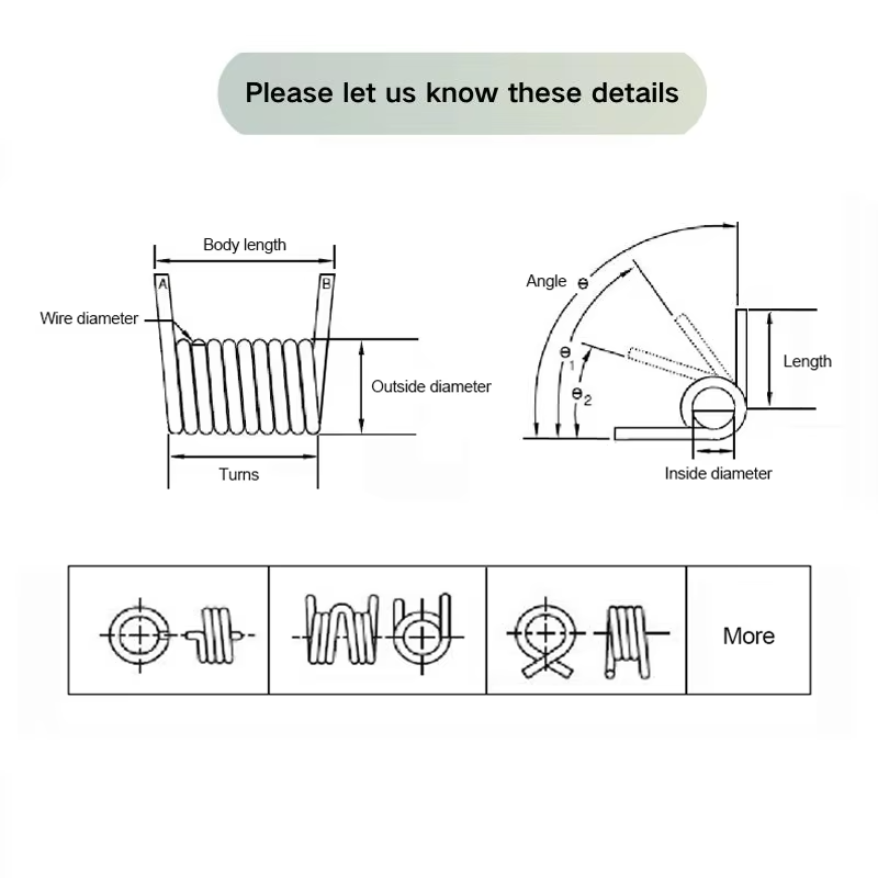 Music Wire Industrial Torsion Spring Rustproof Components For High Frequency Rotary Applications