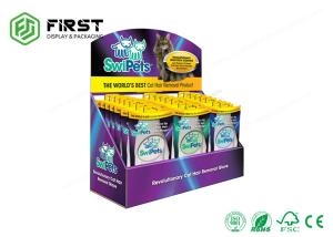China CMYK Printing Custom Made Cardboard Countertop Display Boxes With Hooks on sale