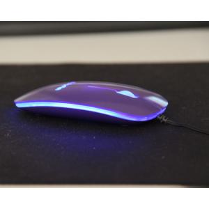 Blue Light Optical Computer Wired Mouse With Laser LOGO Retractable Cable