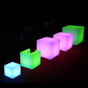 Commercial Outdoor LED Cube Light , Illuminated Bar Stools With CE ROHS