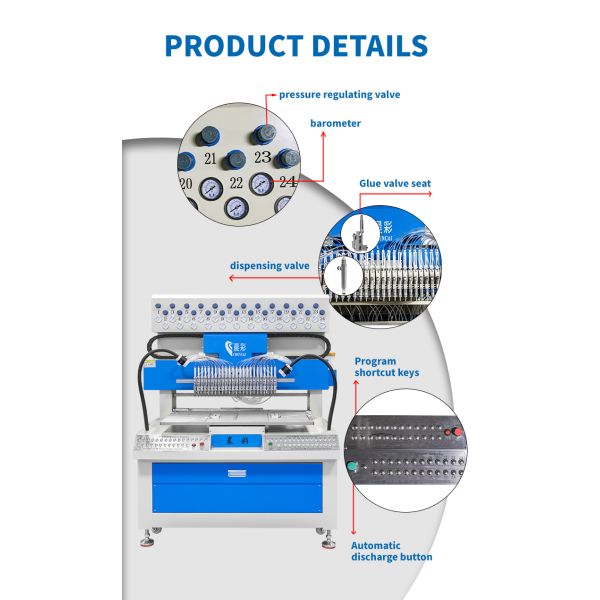 24 Colors Automatic Liquid PVC Dripping Machine Silicone Bracelet Making Machine for Dispensing 2D 3D Craft Keychains Dolls