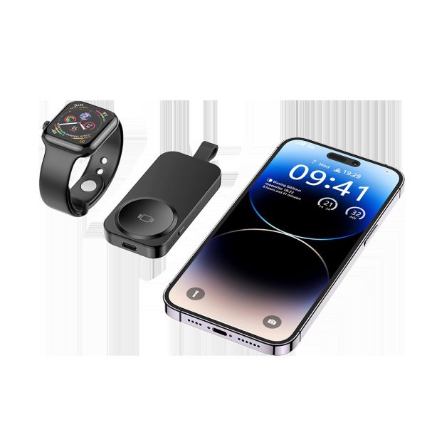 Compact Design Wireless Watch Charger Power Bank 4 LED Indicator 2-8mm Charging
